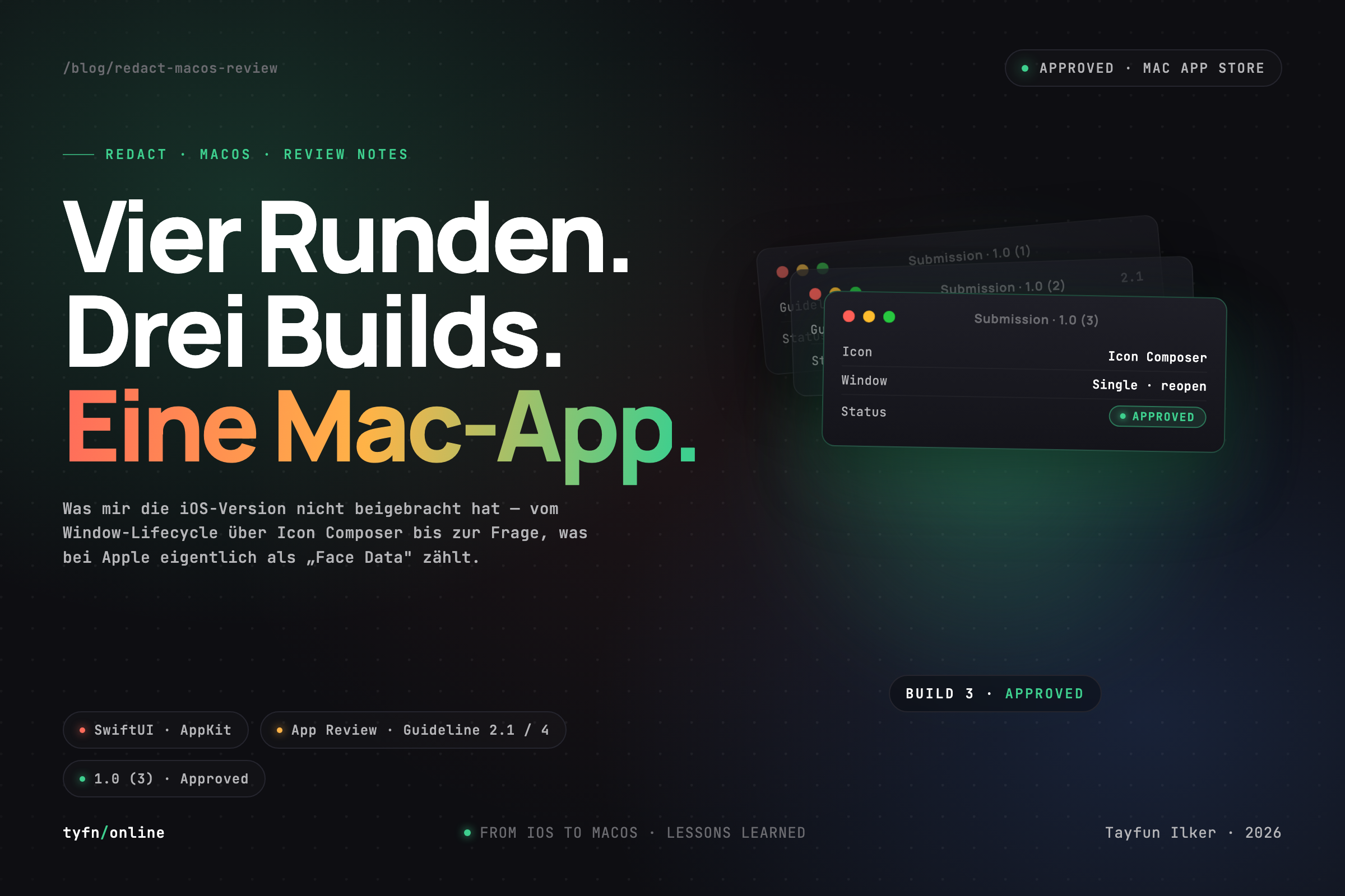 Four rounds to approval — what shipping Redact for iOS didn't teach me about macOS